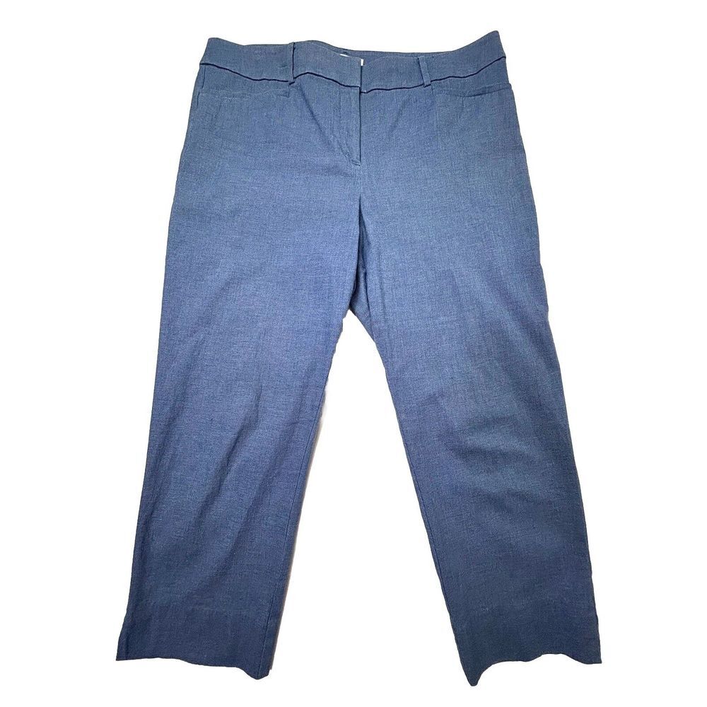 Banana Republic The Curvy Rivera Capri Pants Womens 14 Soft Blue EXCELLENT